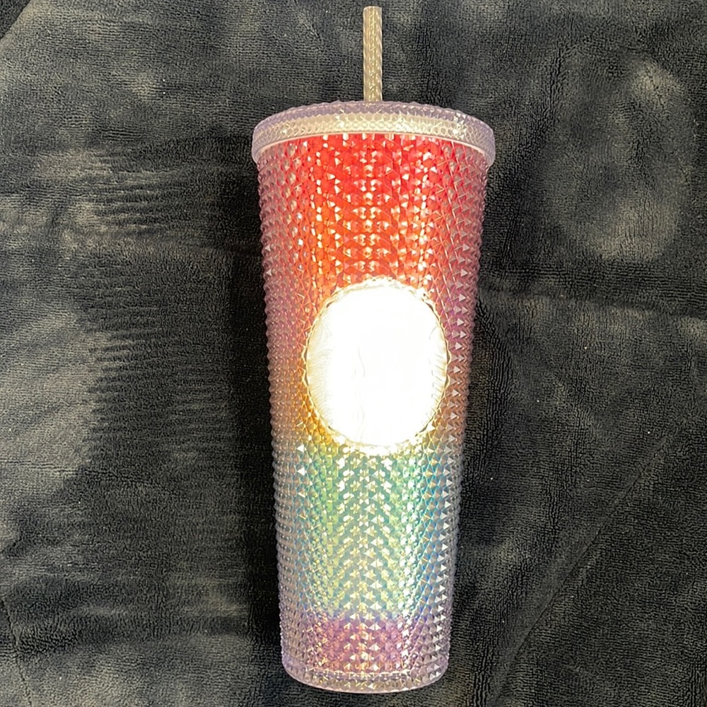 Starbucks studded rainbow cup
